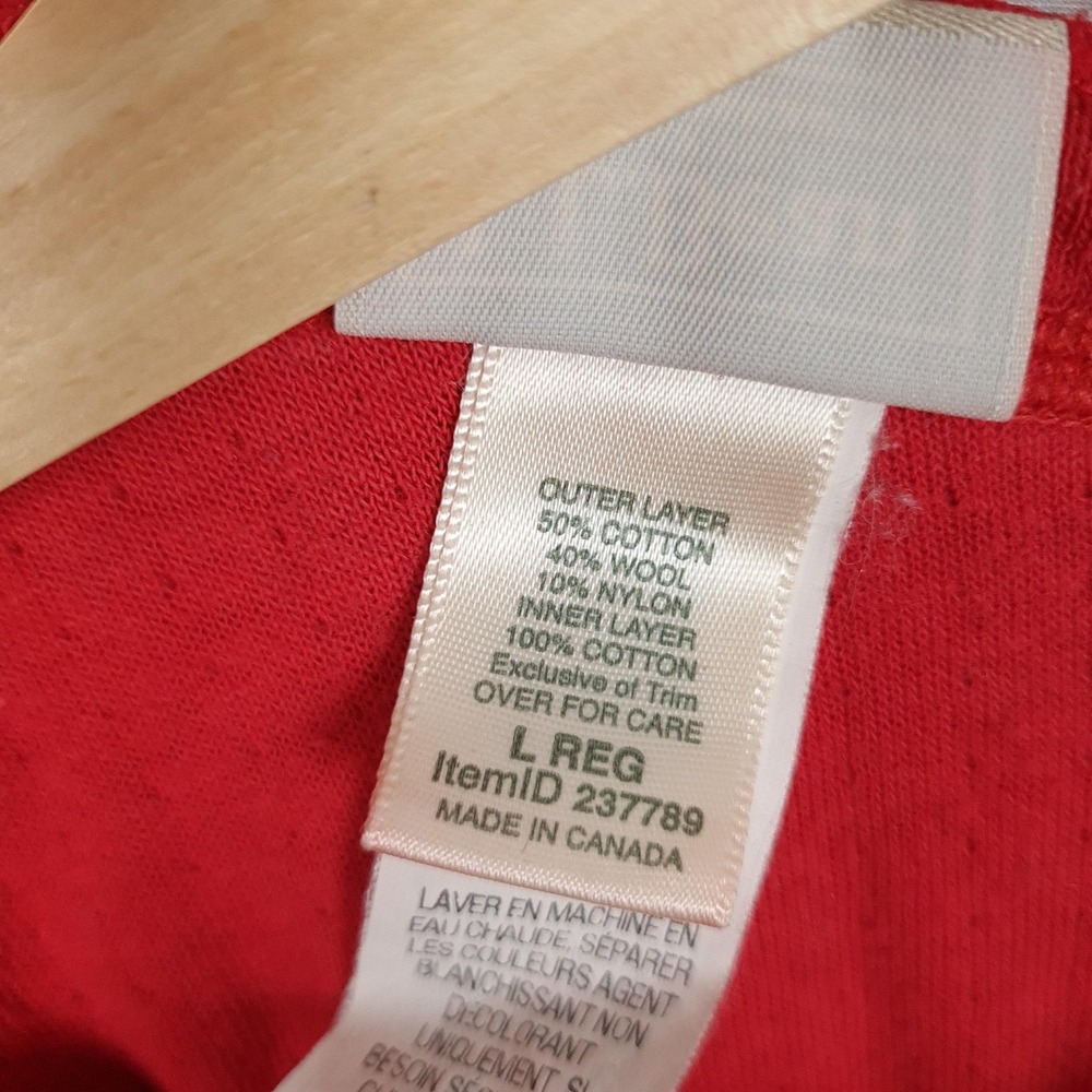 LL Bean Long Johns Mens Large Red Thermal Union Suit Button Front One Piece - Picture 16 of 16